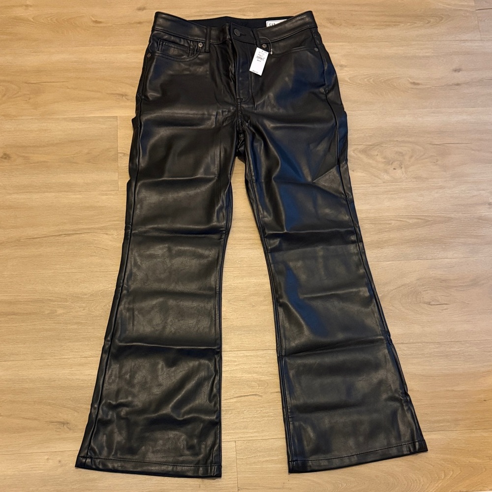 Gap Flare Leather Pants